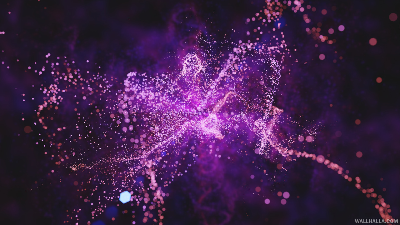Discover our stunning swarm of particles 3D render wallpaper with a purple and pink bokeh effect, dark background, and 4K resolution. Enhance your desktop and mobile experience with Wallhalla.