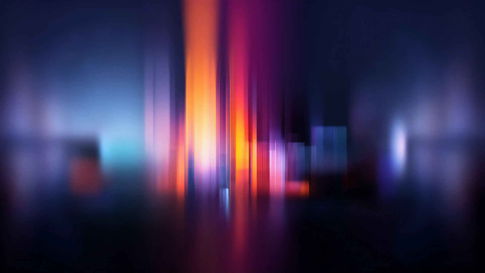 A moody abstract gradient of blurred neon bars in electric blue, violet, and warm orange. Perfect for creative tech, futuristic interfaces, and atmospheric d…