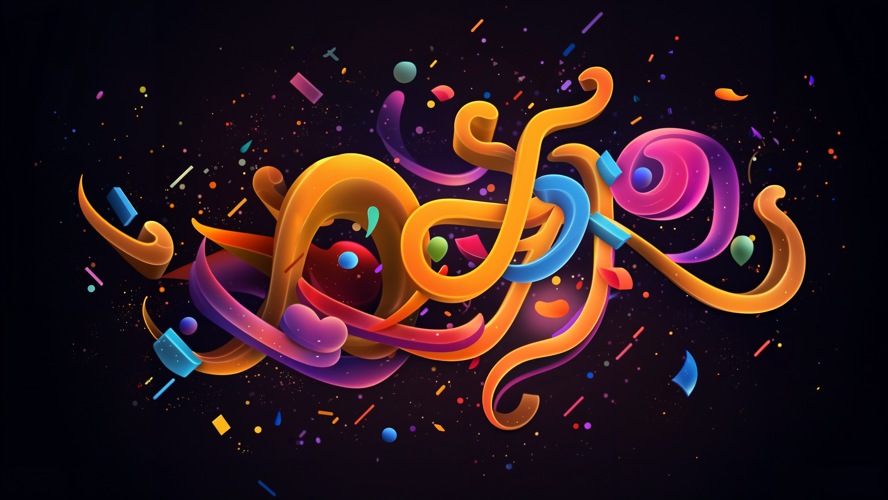 Vibrant & Energetic Colorful 3D Patterns Wallpaper