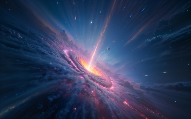 Hyper-Realistic Cosmic Energy Wallpaper