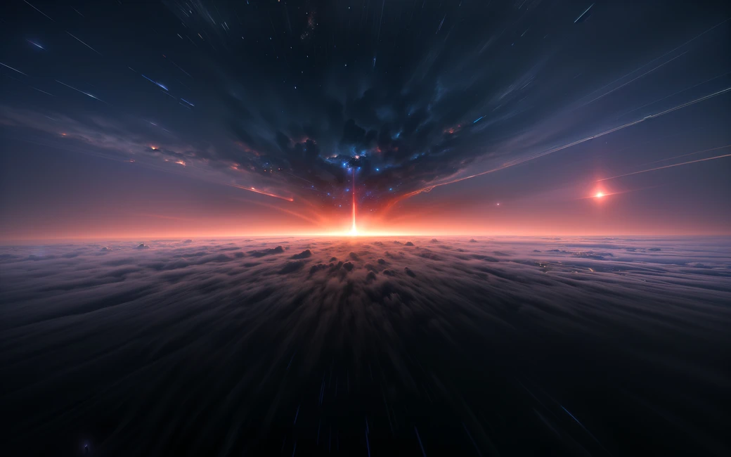 Cosmic Energy Sunset Wallpaper