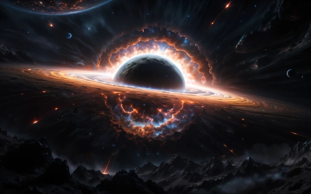 Dramatic Black Hole Destroying Planet